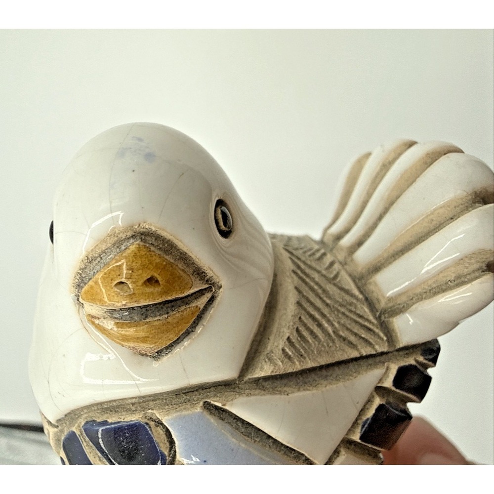Artesania Rinconada bird - Handmade Uruguay Earthenware Ceramic Folk Art - Picture 11 of 16